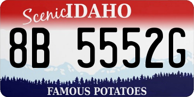 ID license plate 8B5552G