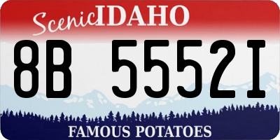 ID license plate 8B5552I