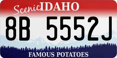 ID license plate 8B5552J