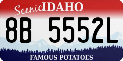 ID license plate 8B5552L