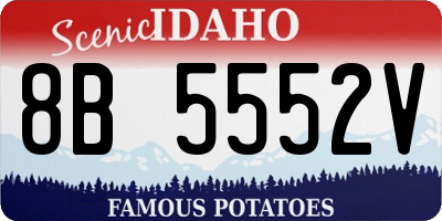 ID license plate 8B5552V