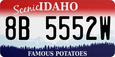 ID license plate 8B5552W