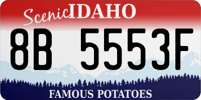 ID license plate 8B5553F