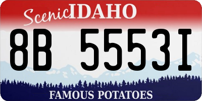 ID license plate 8B5553I