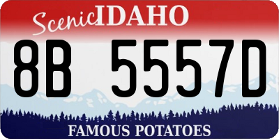 ID license plate 8B5557D