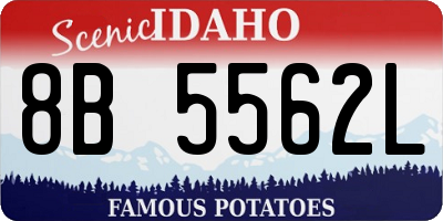 ID license plate 8B5562L