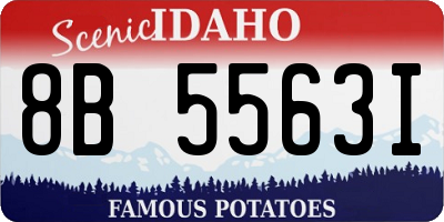 ID license plate 8B5563I