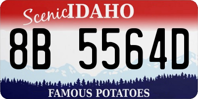ID license plate 8B5564D
