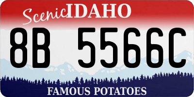 ID license plate 8B5566C