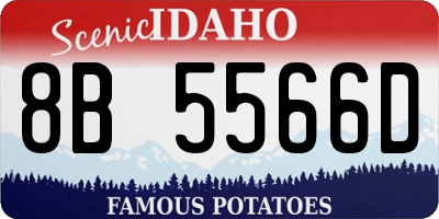 ID license plate 8B5566D