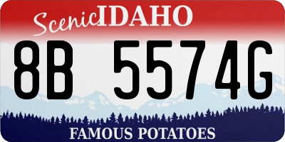ID license plate 8B5574G