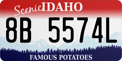 ID license plate 8B5574L