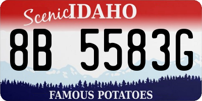 ID license plate 8B5583G