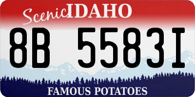 ID license plate 8B5583I
