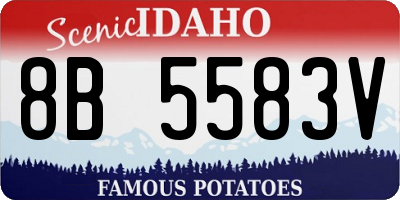 ID license plate 8B5583V