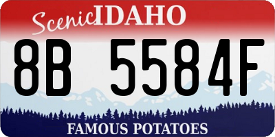 ID license plate 8B5584F