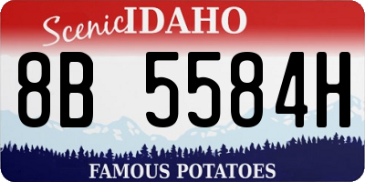 ID license plate 8B5584H