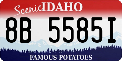 ID license plate 8B5585I