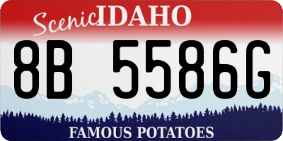ID license plate 8B5586G
