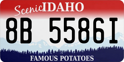 ID license plate 8B5586I