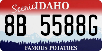 ID license plate 8B5588G