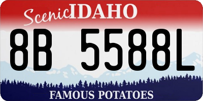 ID license plate 8B5588L