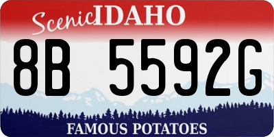 ID license plate 8B5592G