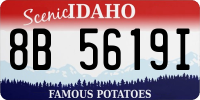 ID license plate 8B5619I