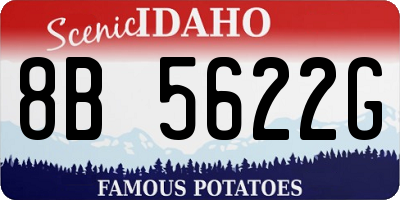 ID license plate 8B5622G