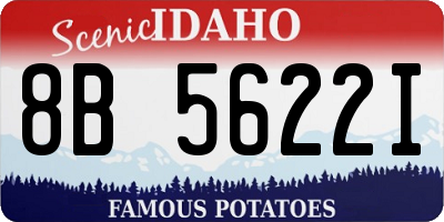 ID license plate 8B5622I