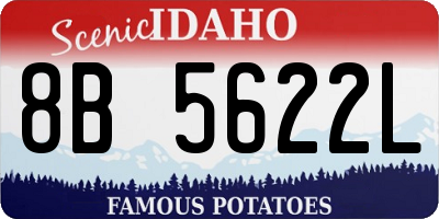 ID license plate 8B5622L