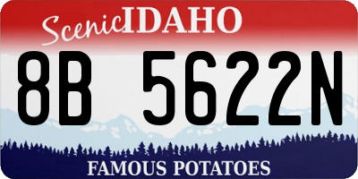 ID license plate 8B5622N
