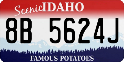 ID license plate 8B5624J