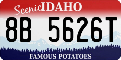 ID license plate 8B5626T