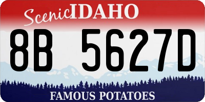 ID license plate 8B5627D
