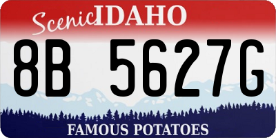 ID license plate 8B5627G