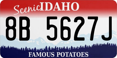 ID license plate 8B5627J