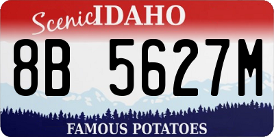 ID license plate 8B5627M