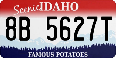 ID license plate 8B5627T