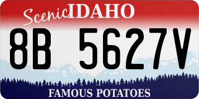 ID license plate 8B5627V