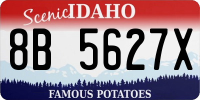 ID license plate 8B5627X