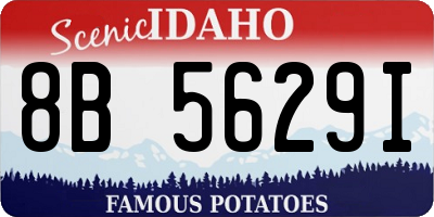 ID license plate 8B5629I