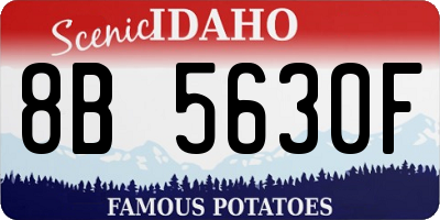 ID license plate 8B5630F