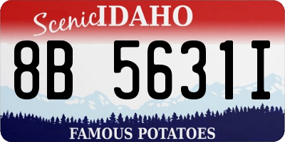 ID license plate 8B5631I