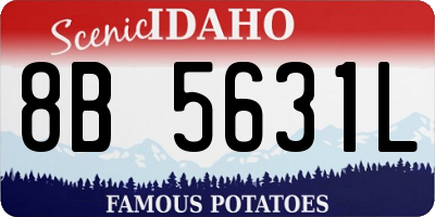 ID license plate 8B5631L