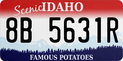 ID license plate 8B5631R