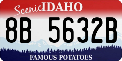 ID license plate 8B5632B