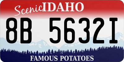 ID license plate 8B5632I