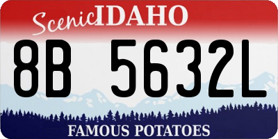 ID license plate 8B5632L