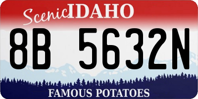 ID license plate 8B5632N
